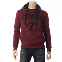 man guess populaire jacket hoodie lavage violet